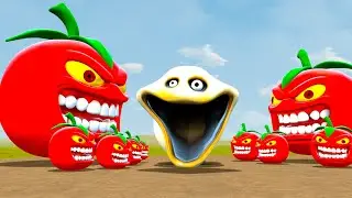 NEW PSYCHO TOMATO ARMY VS HUNGRY WORM FROM ROBLOX!   Who Is Stronger In Garry's Mod