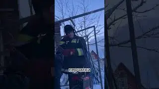 Кухня на веранде Часть 1/3. Выставляем блоки и начинаем варить каркас навеса