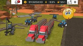 Wood Cutting in farming simulator game