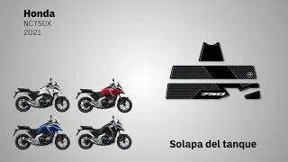 PEGATINAS 3D LabelBike&reg; Solapa del tanque compatibles con motocicletas Honda NC750X 2021