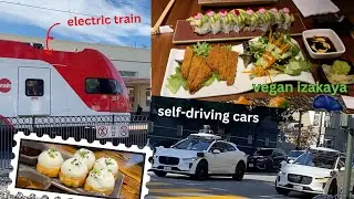 Mini vlog // dim sum, michelin star boba, self-driving cars & vegan izakaya