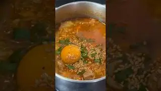 Homemade Korean kimchi stew on a rainy day | #asmr #cooking #cozy