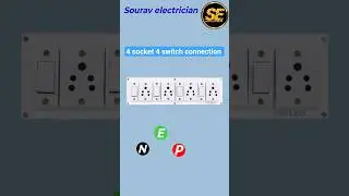 4 socket 4 switch connection | how to make extension board #wiring #switchmode #singlemode