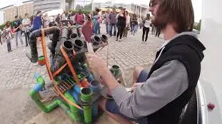 Awesome Pipe-Drummer | PipeDrumz | Neon Pipe Drummer
