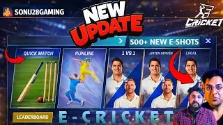 Ecricket Mega Update-500+ Shots | Quick play And Many more