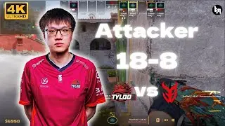 Attacker (18-8) TYLOO vs 3DMAX (Inferno) | FISSURE Playground 1 | CS2 POV/DEMO