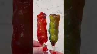 Let&rsquo;s make some frozen fruit roll up grapes🍡 #EasyRecipe #snack#fruitrollup #candy #frozengrapes