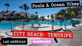 Las Americas Walk 🇪🇸 Parque de Santiago Pools, Golden Mile, Beach Clubs & Ocean Views Tenerife