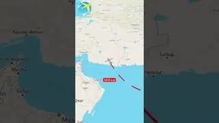 Travel route from India 🇮🇳 to Iran 🇮🇷 | Mumbai to Tehran #travel #trend #india #iran #flight #map