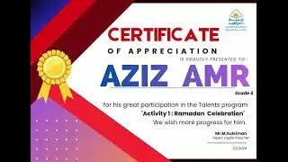 Dr .Aziz The best student in grade 6:  2026