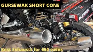 Finally Gursewak Short Cone Exhaust installed on my Continental GT 650 | Loudest Exhaust🔥