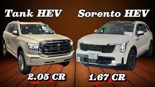 KIA Sorento HEV Vs GWM Tank 500 HEV | Detailed Comparison | #review #comparison #kia #hybrid #suv 