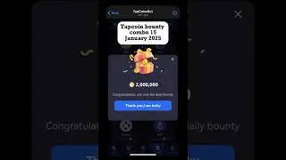 Tapcoin combo 15 January | Tapcoin today combo | Tapcoin bounty combo #shorts #trending #viralshort