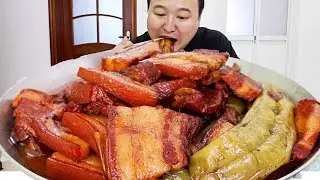 好久没吃五花肉了，来一顿美味的把子肉，肥而不腻，香气四溢【cram阿强】