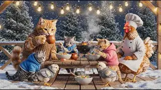 Cute Animals Sharing a Cozy Winter Meal  Feel Good Animation