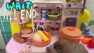 15 min Satisfying Unboxing Kitchen set Toys and Cooking Game | Pretend Play | Learn Food names