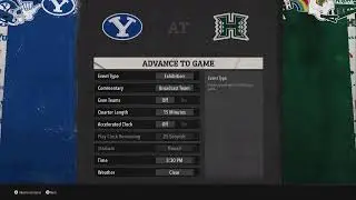College football 26 Byu Vs Hawaii On PS5 In a Wac Rivaly game