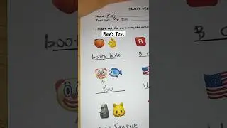Grading Ray&rsquo;s test&hellip; #asmr #school #teacher #test #quiz #emojichallenge