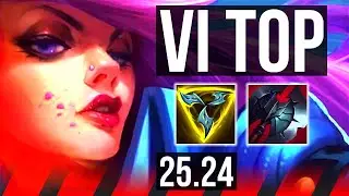 VI vs SINGED (TOP) | Lethal Tempo, Perfect KDA: 5/0/1 | KR Grandmaster | 25.24