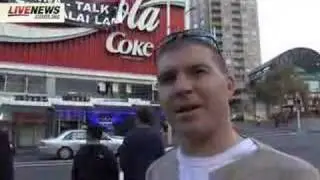 Australia: Torch Relay Coke support Free Tibet Ads on News