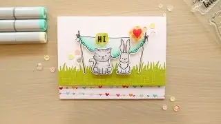 Mixing Patterned Paper With Winnie & Walter Stamps