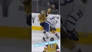 Maple Leafs Matthew Knies getting physical🏒 #hockey #short