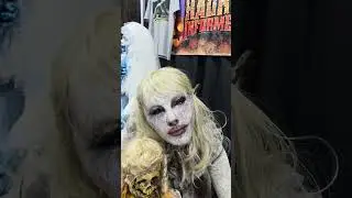 BrandiBeast's custom unsettling doll costume with the Deadly Dolly from Rib Fx at the ECHC 2025