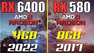 RX 6400 против RX 580 — тест в 8 играх