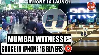 Excited iPhone 16 buyers queue up outside India&rsquo;s Apple physical store in Mumbai&rsquo;s BKC