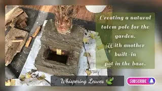 DIY Concrete Plant Base + Natural Orchid Totem | Garden Craft Idea.