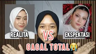 EKSPEKTASI VS REALITA: Coba Ngikutin Look Makeup Nikahan Hanum Mega || GAGAL TOTALL😭
