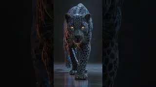 Dark Domain Blue Crystal Leopard #videowallpaper
