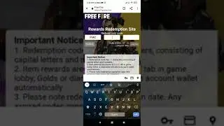 Free fire redeem code . FF Asia championship.