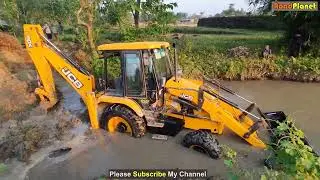 JCB Backhoe Machine Making River Diversion | Working in Difficult Place | JCB Video