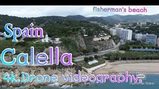 Spain, Calella, drone videography 4k.