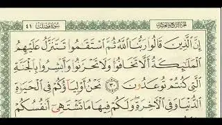 شرح + تفسير - لسورة فصلت من آية ( ٣٠ ) إلى آية ( ٣٨ ) - للشيخ : فهد العمار .