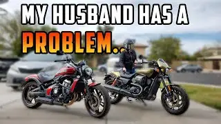 My Husband's Addiction... Garage Tour of The Motorcycle Collection!