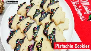 Festive Pistachio Cookies Ep-7 l @richakitchen-1 #pistachiocookies #cookiesrecipe #viralvideo 