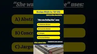 Diction MCQS for TGT English - Diction Quiz - Diction and Its Types - Types of Diction _ #diction