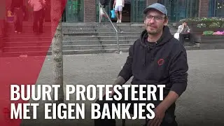 Bankjes Nieuwezijds weggehaald vanwege overlast daklozen