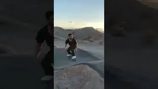 Fun place to skate in the desert! #shorts #nevergiveup #skateboarding