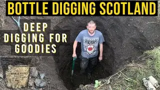 Bottle dump digging pumperston Edinburgh scotland deep hole digging