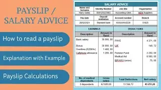 MATH LIT - EXPLANATION OF WHAT A PAYSLIP OR SALARY ADVICE IS WITH AN INTERACTIVE EXAMPLE