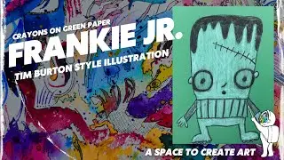 Frankie Junior (Tim Burton style Frankenstein) Elementary Halloween Art Lesson