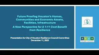 Houston City Council Resilience Committee - Future Proofing Houston Briefing 2025