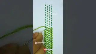 Simple & easy border embroidery 🪡😍 design #handbroidery #embroiderypatterns #handembroidery