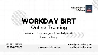 Workday BIRT Online training Learn and improve your knowledge