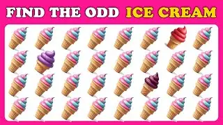 Find the ODD Emoji Out -  Ice Cream Edition 🍦❄️ | HARD MODE Eye Test Challenge | Squizzer