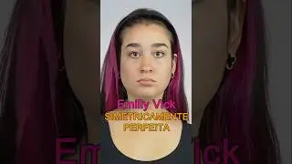 Como seria a youtuber Emilly Vick com o rosto simetricamente perfeito?&nbsp;#emillyvick #dosrosa