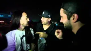 TomorrowWorld backstage with Dyro, Steve Aoki & Sidney Samson